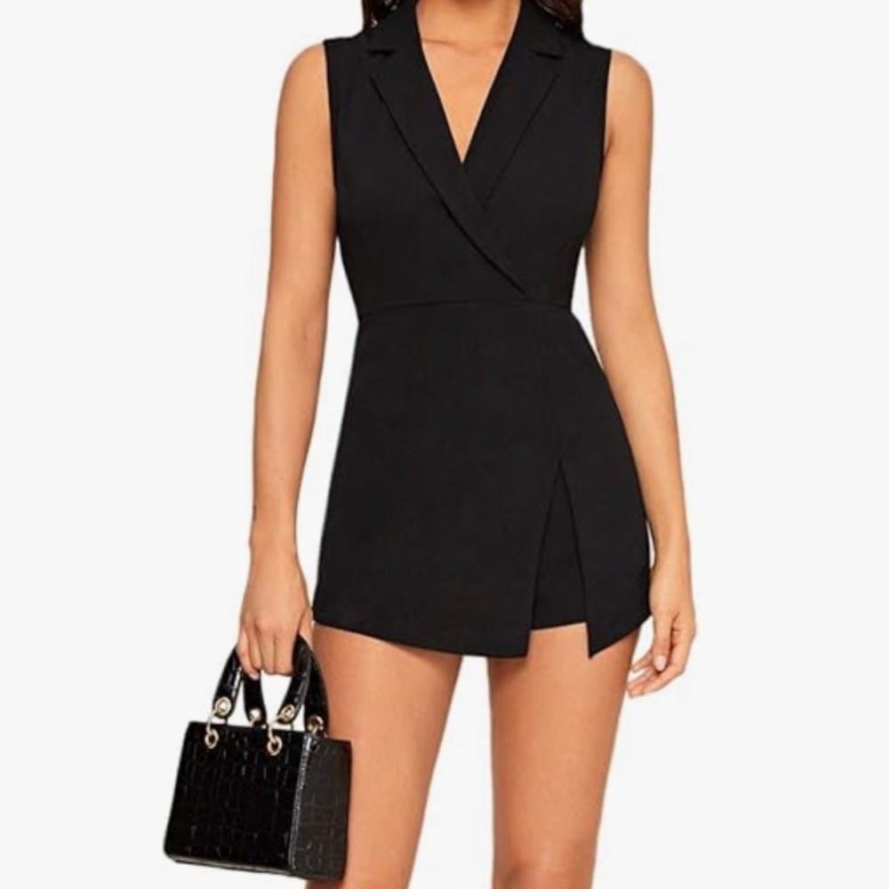 Black Blazer Romper